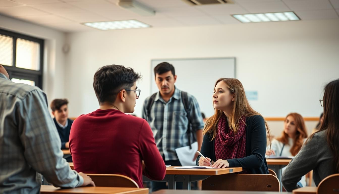 Students collaborating in study space